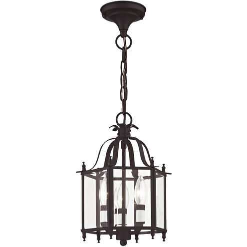 Livingston 3 Light 10 inch Bronze Convertible Mini Pendant/Ceiling Mount Ceiling Light