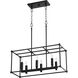 Olympus 6 Light 26 inch Noir Linear Pendant Ceiling Light