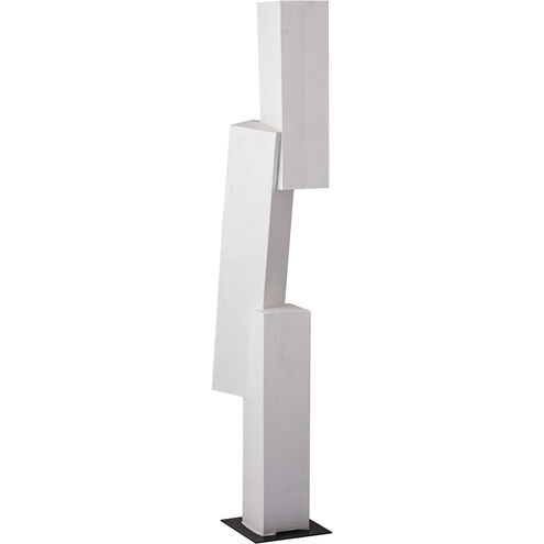 Tilt Plaster White with Aged Black Floo Sculpture