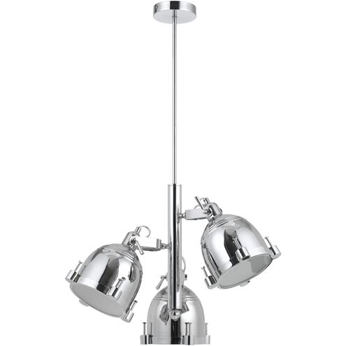 Hubble 3 Light 23 inch Chrome Chandelier Ceiling Light