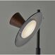Elmore 16.5 inch 8 watt Black and Walnut Wood LED Desk Lamp Portable Light, with Smart Switch
