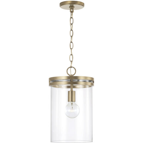 HomePlace by Capital Lighting Fuller 1 Light 9.25 inch Aged Brass Pendant Ceiling Light 348711AD - Open Box