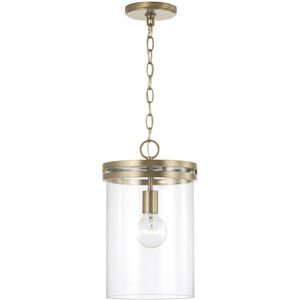 HomePlace by Capital Lighting Fuller 1 Light 9.25 inch Aged Brass Pendant Ceiling Light 348711AD - Open Box