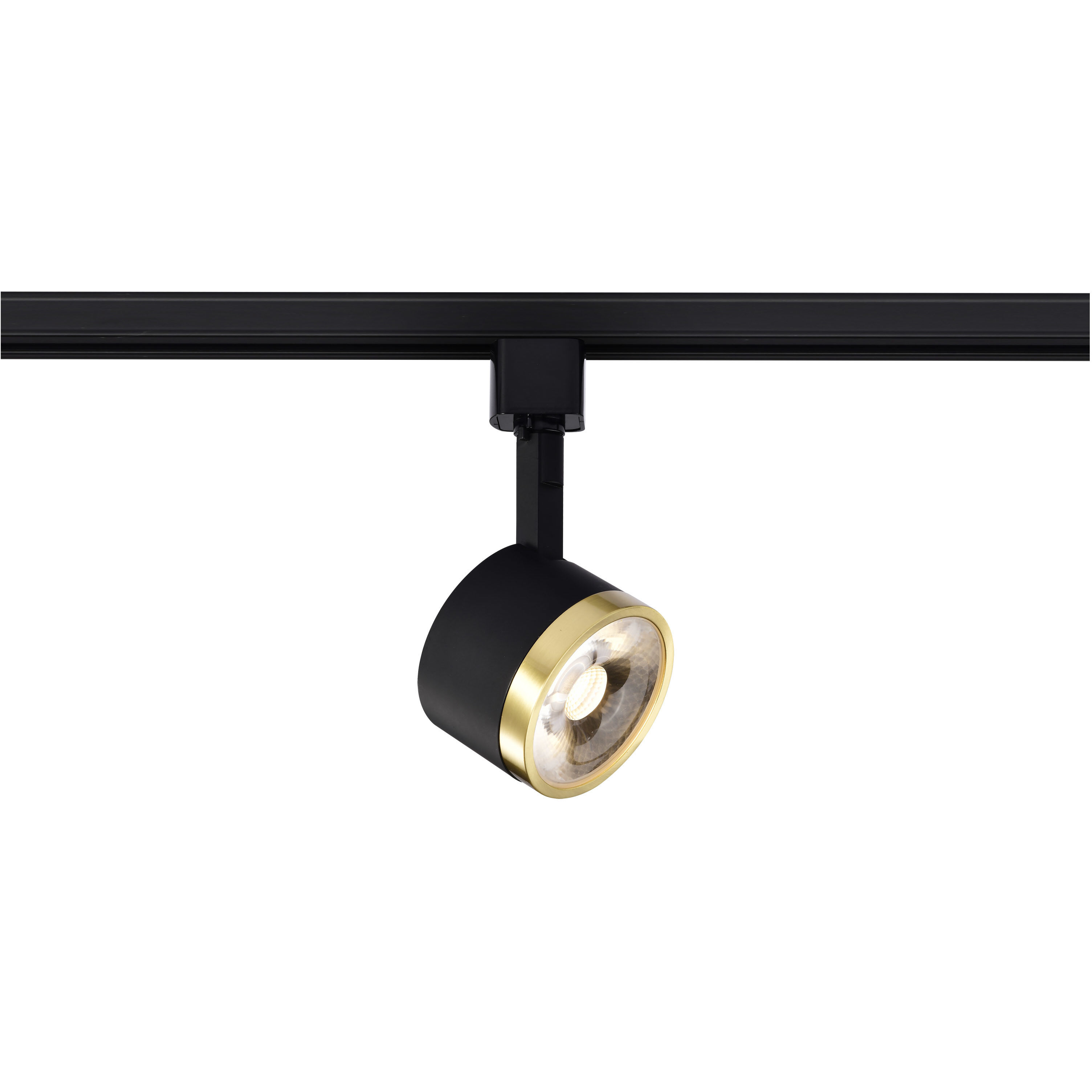 Brentwood 1 Light 120 Matte Black and Brushed Brass Track Lighting Ceiling Light