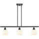 Ballston White Venetian 3 Light 36 inch Oil Rubbed Bronze Stem Hung Island Light Ceiling Light