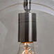 Maestro 1 Light Satin Nickel Pendant Ceiling Light in Smoke Glass