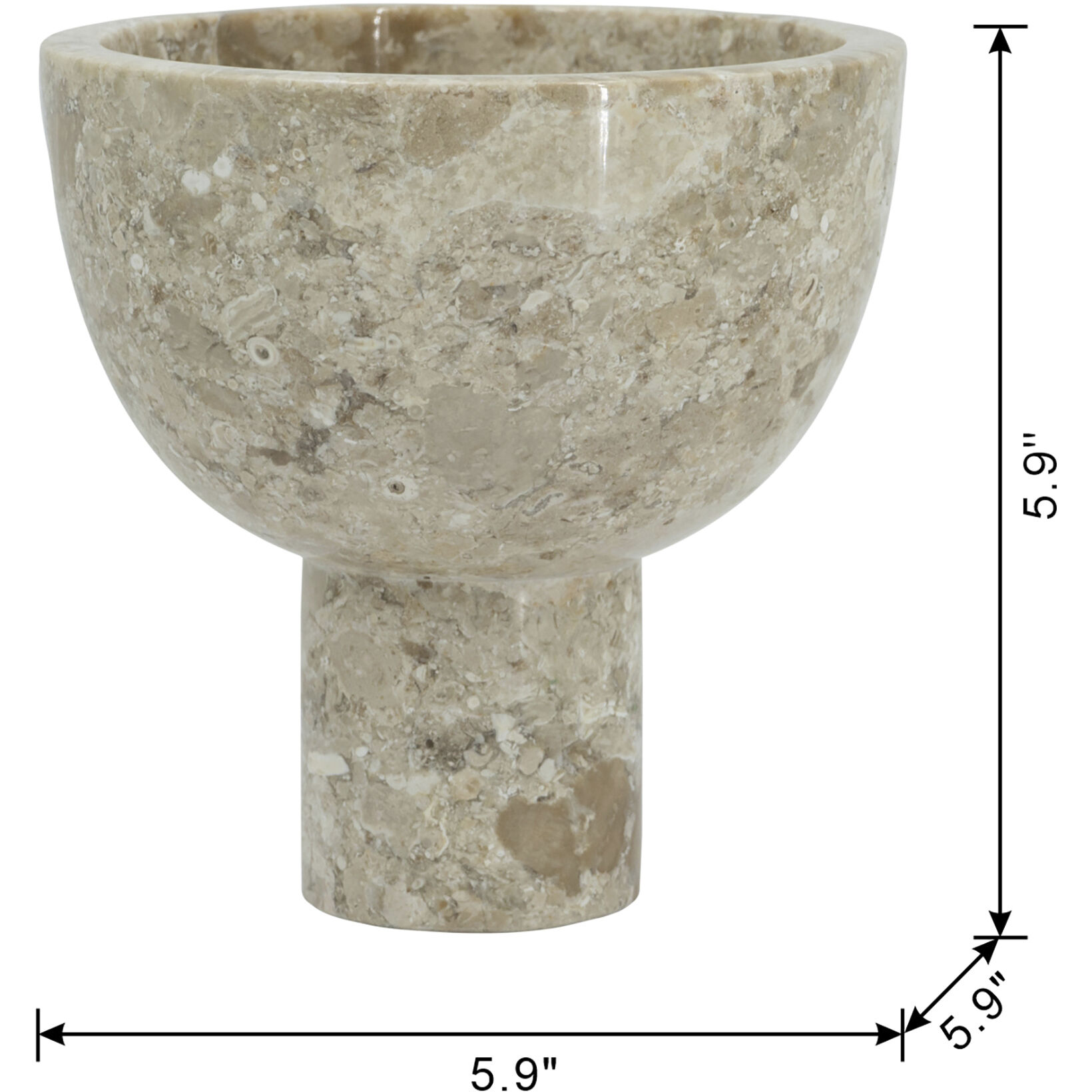 Anita Cream Pedestal Bowl