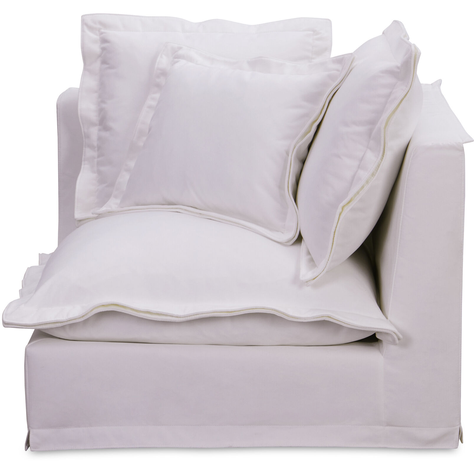 Olivia White Corner Chair