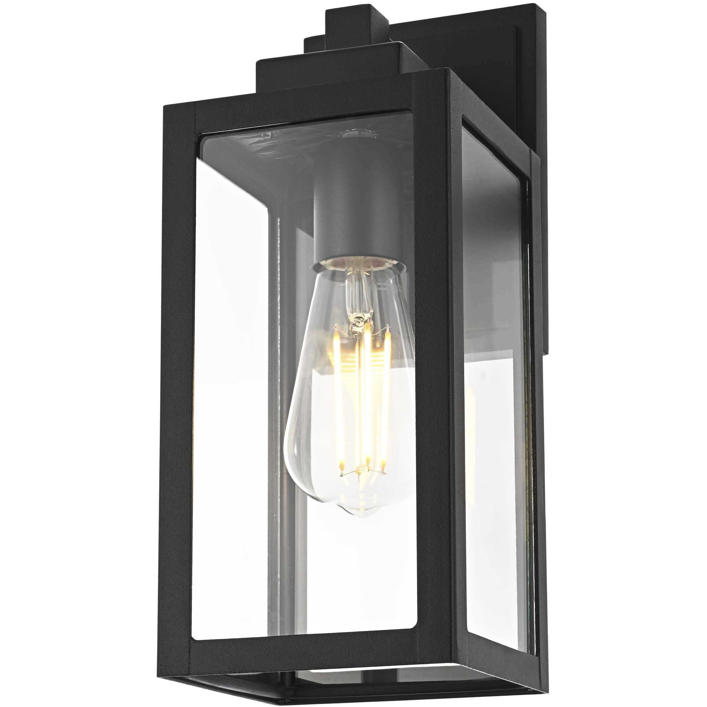 Veda 1 Light 13 inch Black Outdoor Wall Sconce