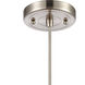 Ballston Cone LED 8 inch Brushed Satin Nickel Mini Pendant Ceiling Light in Matte White Glass, Black Textured