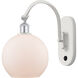 Ballston Athens 1 Light 8 inch White and Polished Chrome Sconce Wall Light