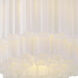 Addis 7 Light 22.25 inch Polished Chrome Flush Ceiling Light in Tronchi Glass White