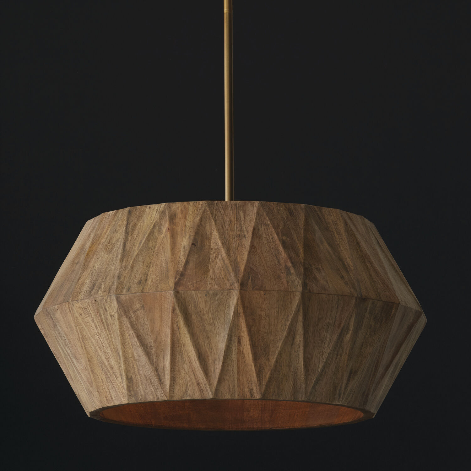 Nadeau 4 Light 22 inch Light Wood and Patinaed Brass Pendant Ceiling Light