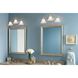 Soleil 3 Light 22.25 inch Chrome with White Vanity Light Wall Light