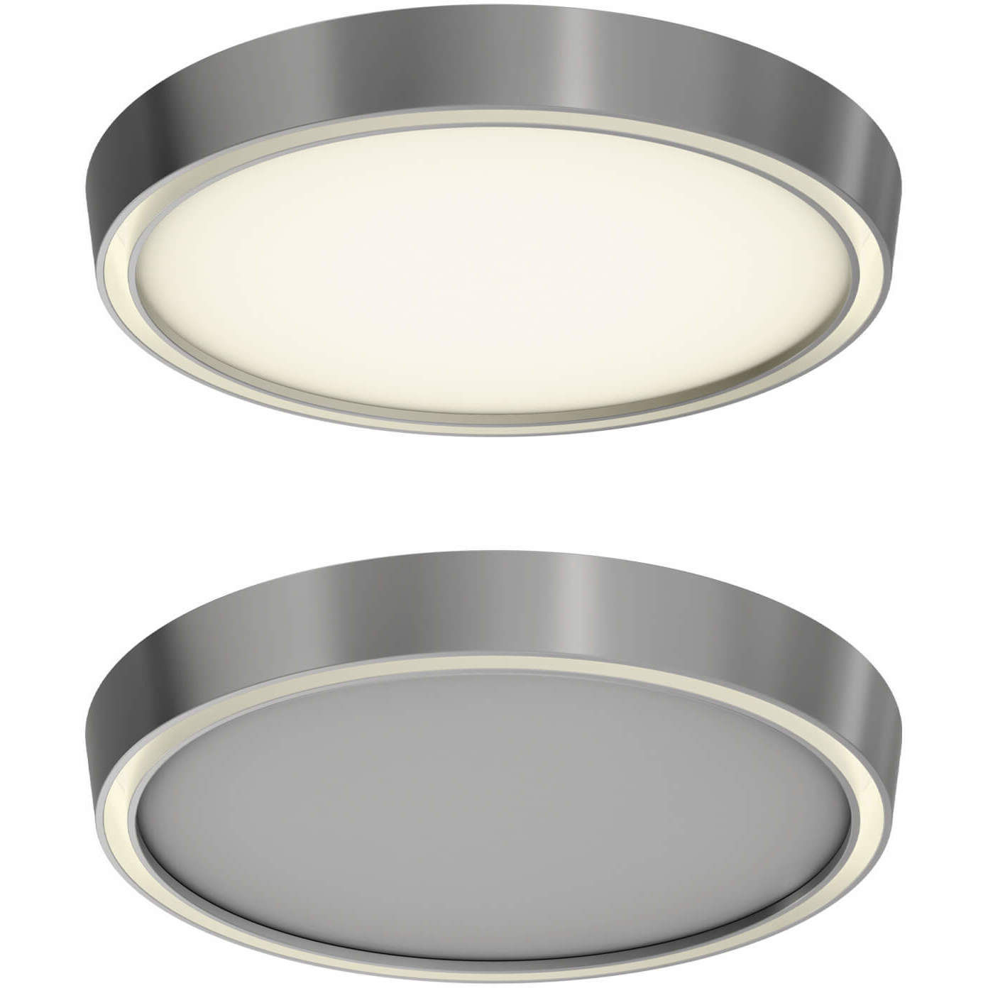 Bloom LED 12 inch Satin Nickel Flushmount Ceiling Light, Dual Light