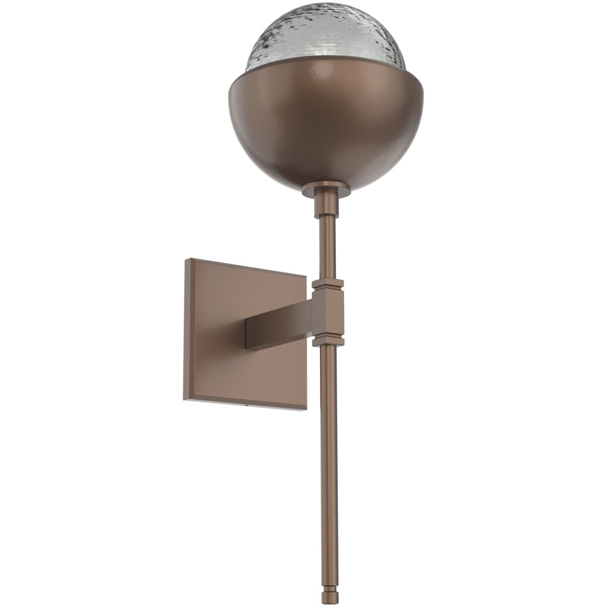 Cabochon LED 7.7 inch Burnished Bronze Sconce Wall Light in Smoke, 2700K LED, Belvedere