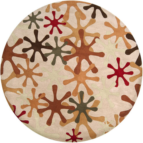 Athena 117 inch Brown and Red Area Rug, Wool
