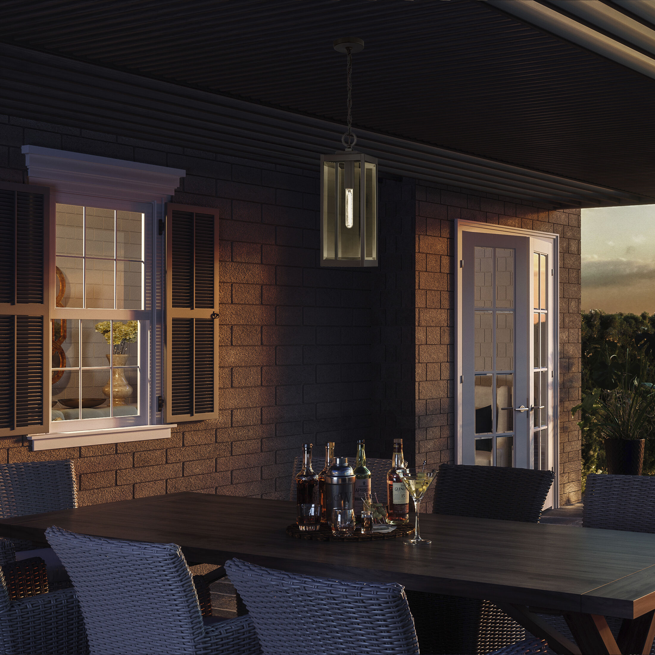 Westover 1 Light 7 inch Western Bronze Outdoor Hanging Lantern