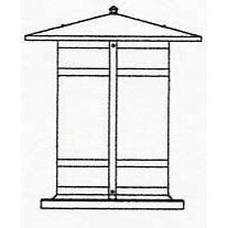 Berkeley 1 Light 19 inch Pewter Column Mount in Almond Mica