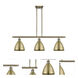 Ballston Dome LED 36 inch Antique Brass Island Light Ceiling Light