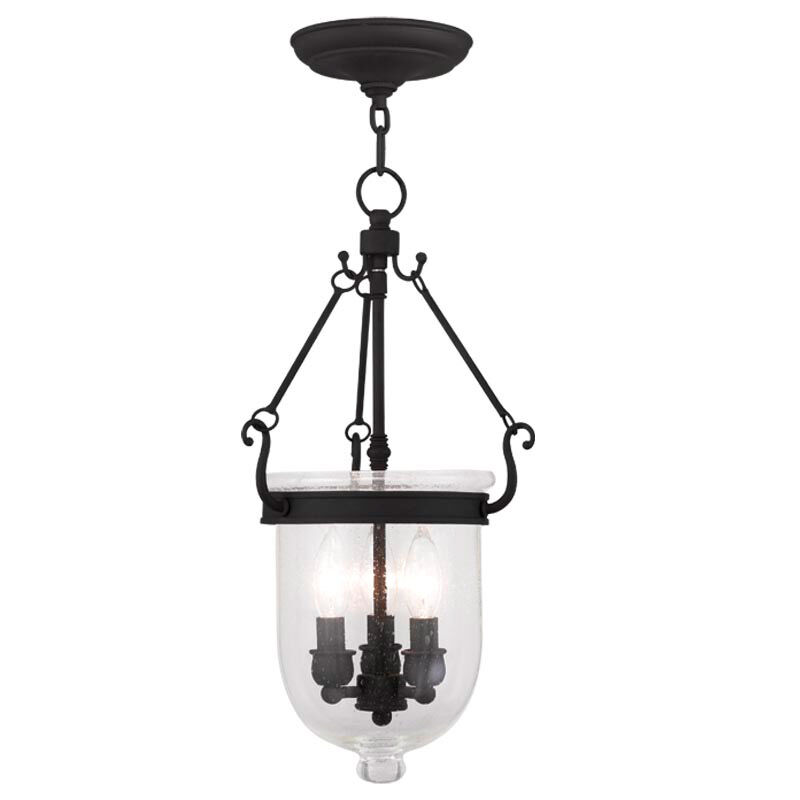 Jefferson 3 Light 10 inch Black Chain Lantern
