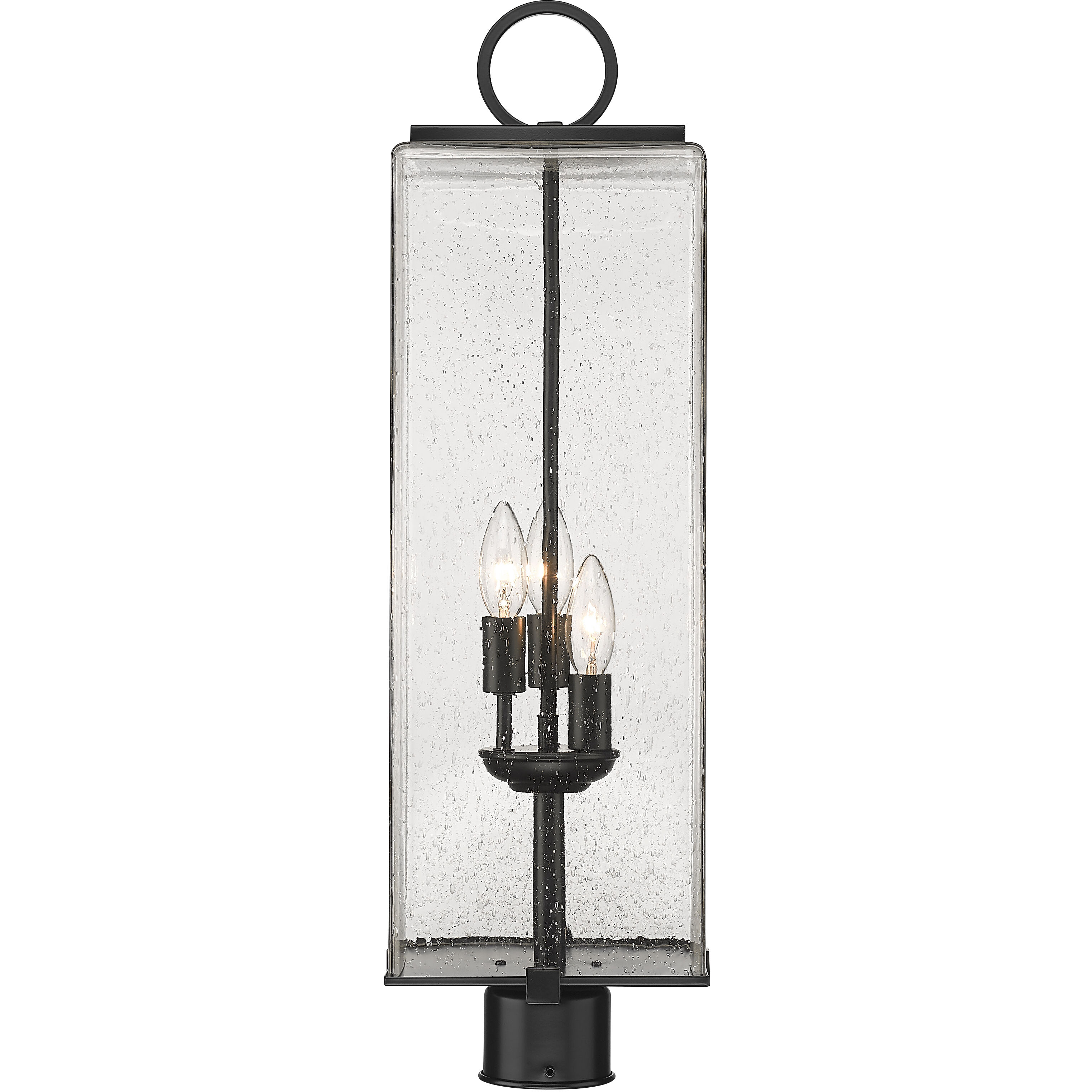 Sana 3 Light 26.5 inch Black Outdoor Post Mount Fixture