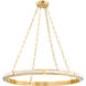 Wingate LED 36 inch Aged Brass Chandelier Ceiling Light