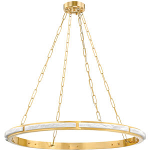 Wingate LED 36 inch Aged Brass Chandelier Ceiling Light