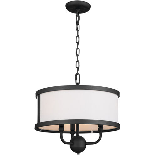 Homestead Heddle 3 Light 16 inch Textured Black Chandelier Ceiling Light, Heddle