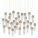 Medusa 30 Light 54 inch Silver Multi-Drop Pendant Ceiling Light