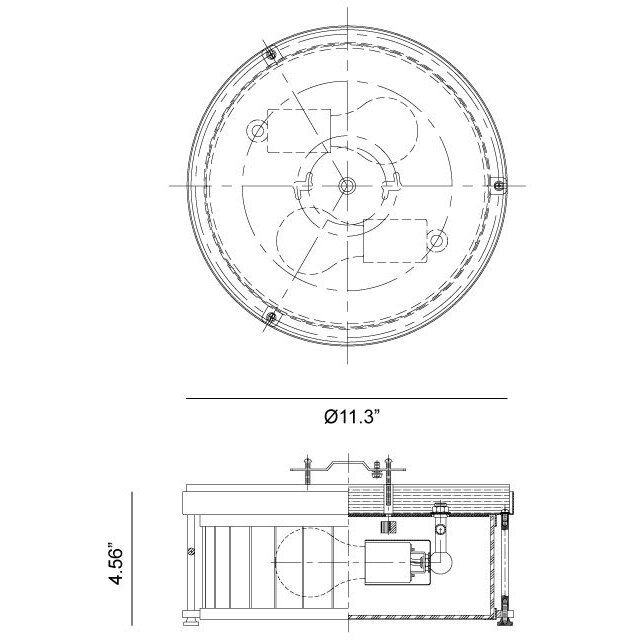 Caisse Claire 2 Light 12 inch Chrome Flush Mount Ceiling Light