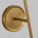 AERIN Cosmo 1 Light 6.88 inch Matte White and Burnished Brass Bath Vanity Wall Sconce Wall Light in Matte White / Burnished Brass