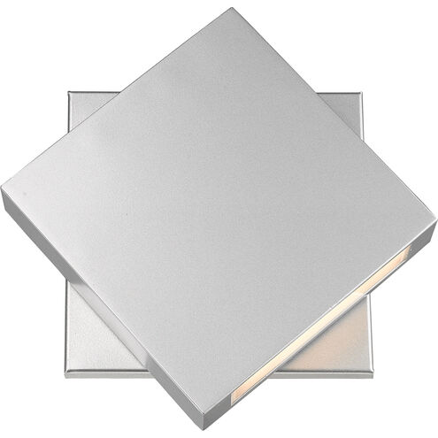 Quadrate LED 11.25 inch Silver Outdoor Wall Light