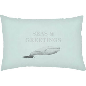 Seas And Greetings Green Outdoor Holiday Throw Pillow