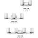 Miley 3 Light 22 inch Chrome Vanity Light Wall Light in Cased Opal