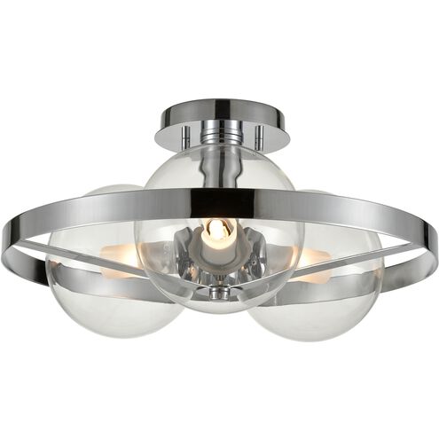 Courcelette 3 Light Chrome Semi-Flush Mount Ceiling Light
