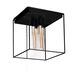 Caged 4 Light 19.69 inch Black Marble Semi-Flush Mount Ceiling Light