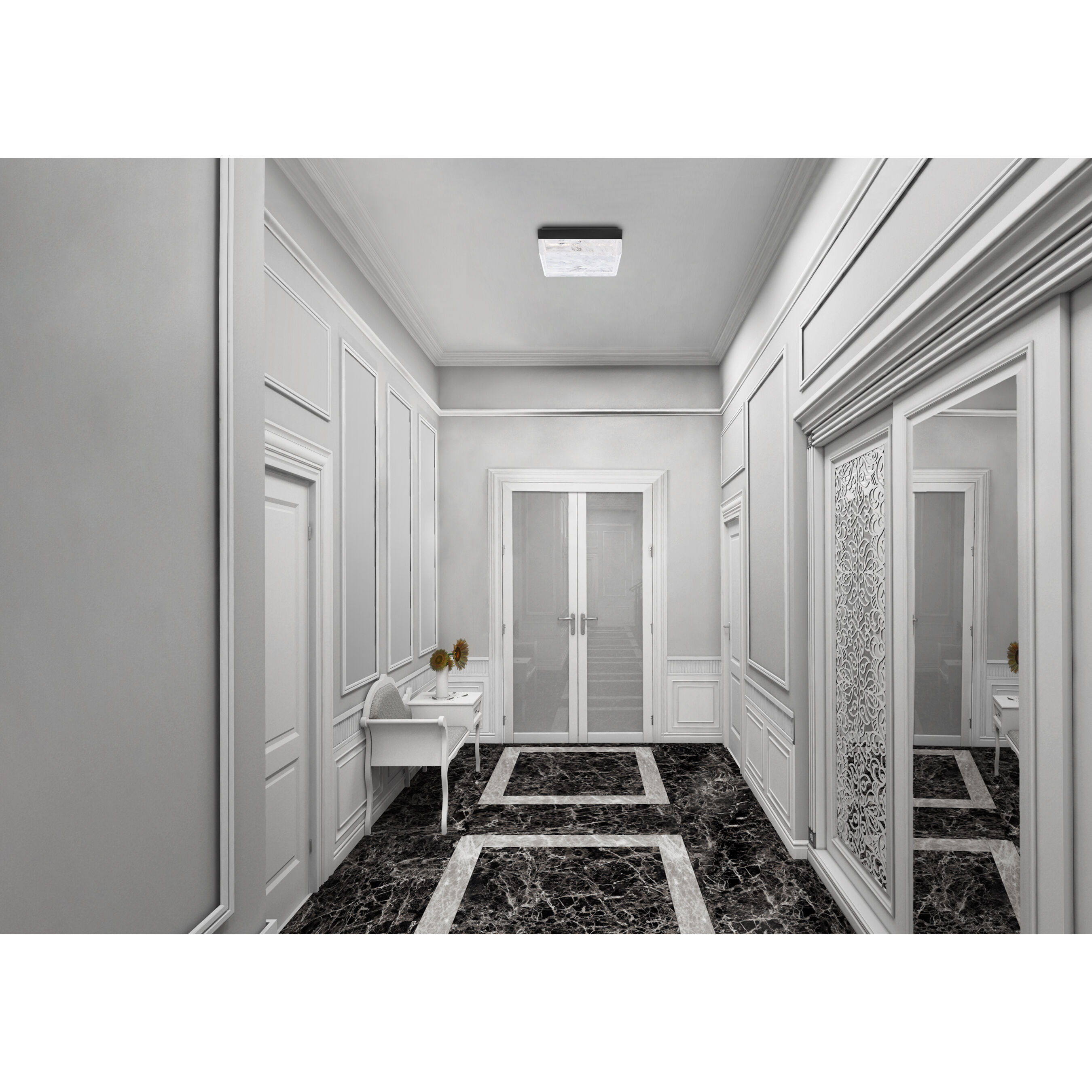 Whisper LED 12 inch Chrome Flush Mount Ceiling Light in Polished Chrome, Beyond