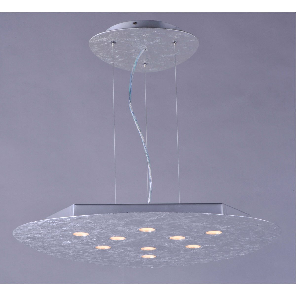 Palette LED 25.5 inch Silver Foil Pendant Ceiling Light