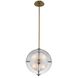 Sussex LED 14 inch Winter Brass Pendant Chandelier Ceiling Light