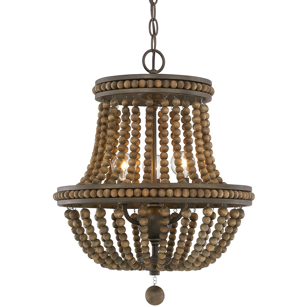Handley 3 Light 15.75 inch Tobacco Chandelier Ceiling Light