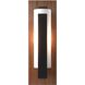 Forged Vertical Bar 1 Light 5 inch Black ADA Sconce Wall Light in Cherry