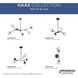 Haas 6 Light 50 inch Matte Black Chandelier Ceiling Light, Design Series
