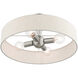 Venlo 4 Light 14 inch Brushed Nickel Semi Flush Ceiling Light