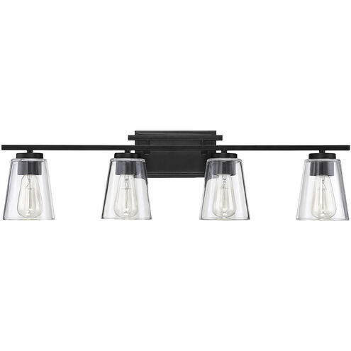 Calhoun 4 Light 32 inch Black Bathroom Vanity Light Wall Light, Essentials