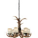 Yoho LED 24.5 inch Black Walnut Chandelier Ceiling Light