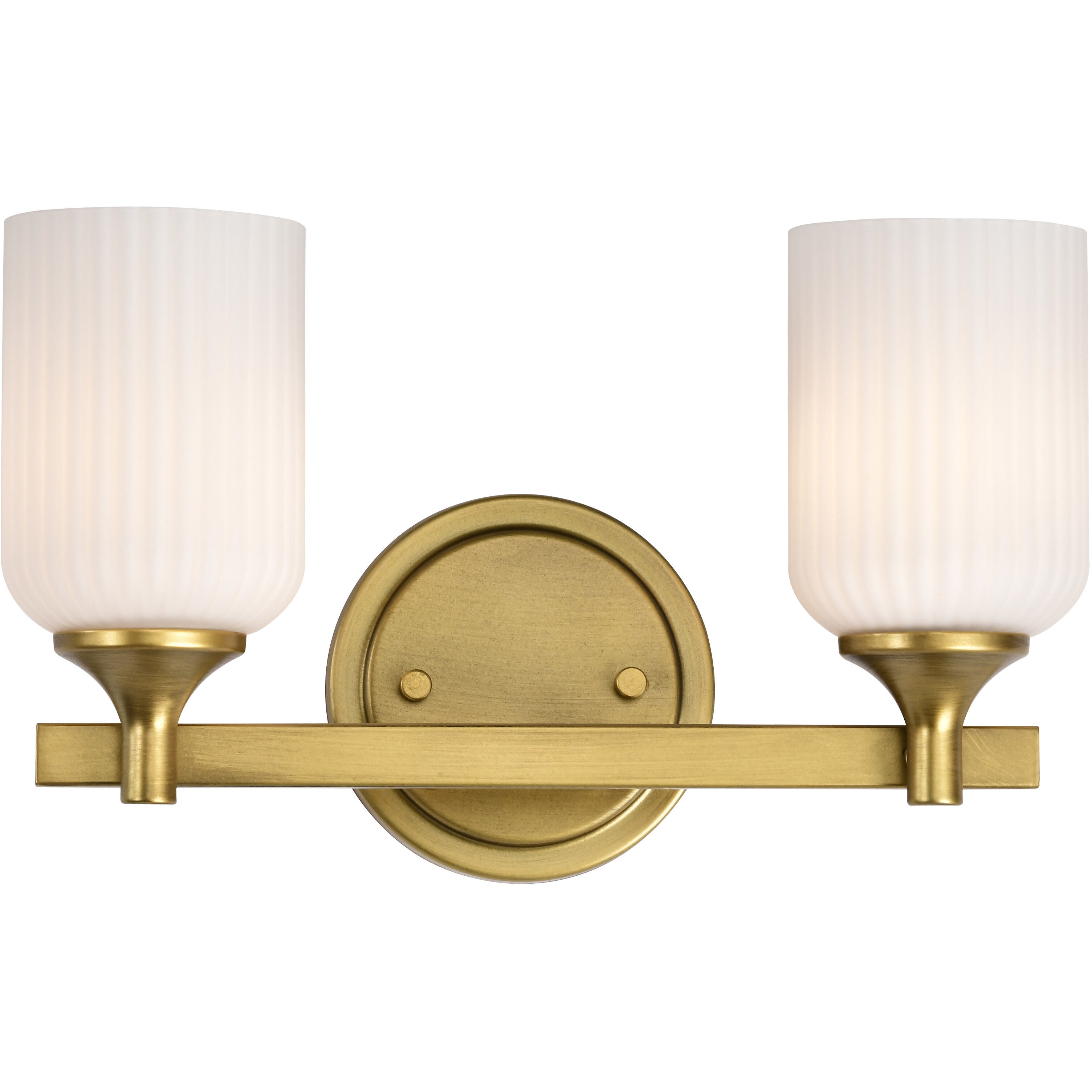 Solara 13.38 inch Natural Brass Vanity Wall Light