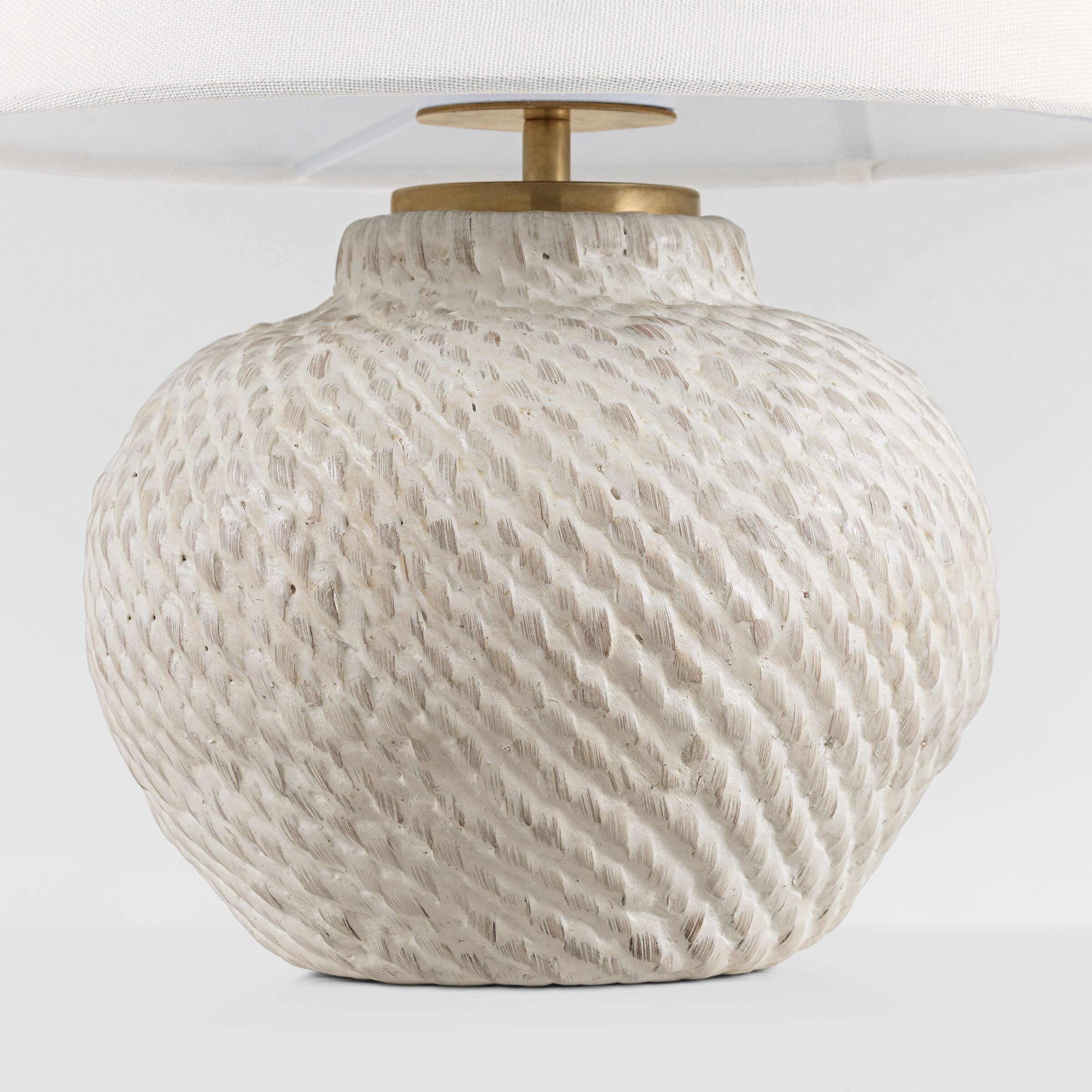 Marie Flanigan Avedon 11.75 inch 2.00 watt Plaster White Rattan Cordless Accent Lamp Portable Light