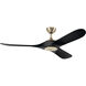 Mylo 60 inch Champagne Bronze with Jet Black Blades Ceiling Fan