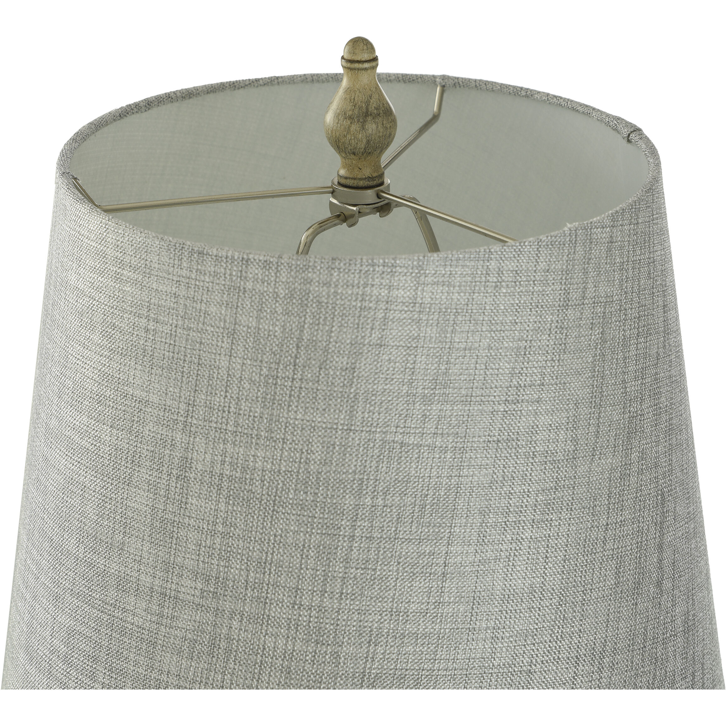 Signature 25 inch 60 watt Distressed Gray and Cream Table Lamp Portable Light